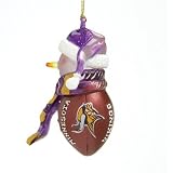 Minnesota Vikings Ornament: Striped Acrylic Snowman Football Ornament