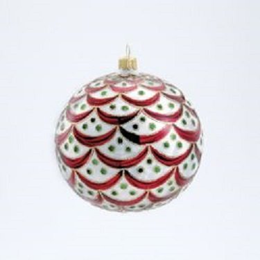 5.1″ David Strand Designs Glass Regency Ball Christmas Ornament 5.1″ David Strand Designs Glass Regency Ball Christmas Ornament