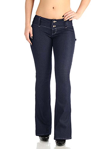 SANNA'S フレアヘム ジーンズ・インディゴブルー