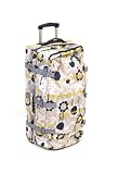 Roxy Designer Ladies Luggage Travel Bag - Sneaky Peak Beige Flower