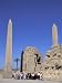 Hieroglyphic-Covered Walls Accenting an Obelisk, Karnak, Luxor, Egypt Photographic Po...