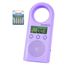 SweetPea3 2 GB MP3 Player for Kids (Violet) With a 10 Pack of Maxell AA Alkaline Batteries for up to 550 hours of Playtime