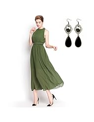 Plus Size Sexy Round Neck Cocktail Chiffon Belted Homecoming Dress/Wedding Party Dress/Maxi Dress 