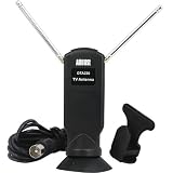 August DTA220 Mini Digital TV Antenna with Detachable Suction/Clip Mount