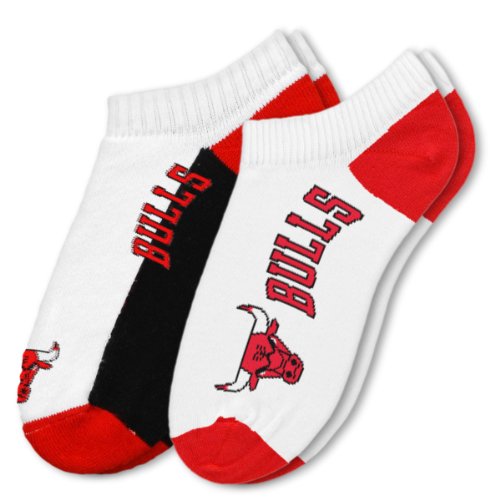 NBA Chicago Bulls Mens Two Pack No Show Socks
