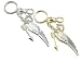 Angel Wing, Crystal Heart and Cupid's Arrow Keychain Purse Charm Silver or Gold