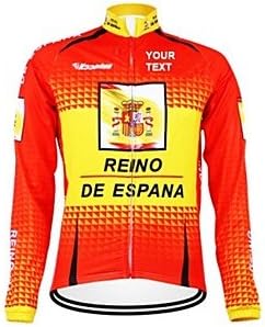 DGA KOOPLUS Unisex Spring Autumn Customized Cycling Clothing Spain Long Sleeve Cycling Jersey , Text Color 7#-Font 7