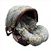 Infant Car Seat Cover: Zoe Zebra with Ruffle Canopy