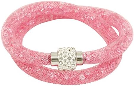 Crystal Sparkling Dust Bracelet, Double Pink