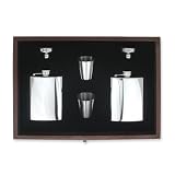 Review Quality Gold  / Polished Stainless Steel Two-4oz Flasks Gift Set