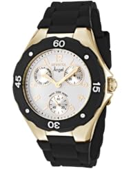 Invicta Womens 0717 Angel Collection Gold-Plated Black Polyurethane Watch