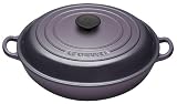 Le Creuset Cast Iron Shallow Casserole, Cassis, 26 cm