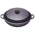 Le Creuset Cast Iron Shallow Casserole, Cassis, 26 cm