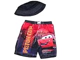 Disney Cars Lightning McQueen Infant Toddler Swim Trunks With Hat