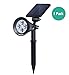 Nekteck Solar Powered Garden Spotlight - Outdoor Spot Light for Walkways, Landcaping, Security, Etc. - Ground or Wall Mount Options (1, White)