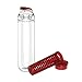 SH&H 27oz Tritan Fruit Infuser Water Bottle, Red