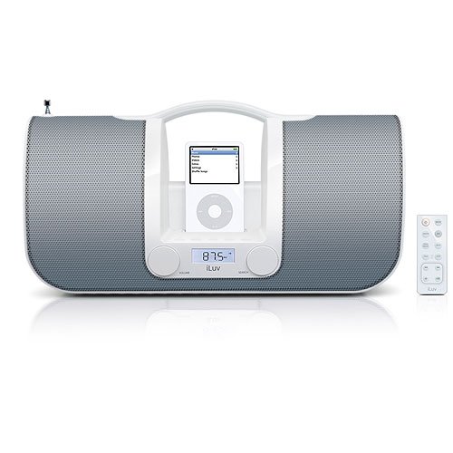 Childrens Toyshop  Electronics : iLuv i552 - Portable iPod Speaker System With AM/FM Radio - White