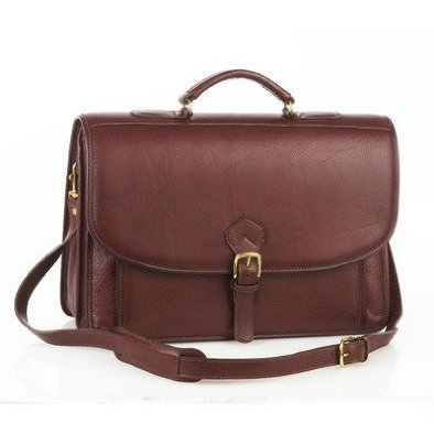 Double Compartment Briefcase Color: Brown