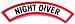 Night Diver Chevron Patch Embroidered Iron On Scuba Diving Emblem Souvenir