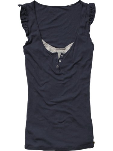 Maison Scotch Damen Kleid (knielang) 12210451768 - 2in1:ruffle sleeve top w/ajour tank, Gr Preisvergleich