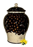LARGE COOKIE JAR , CANISTER BLACK EXSPOTICA DECOR
