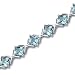 Classy & Elegant 12.00 carats total weight Princess Cut Swiss Blue Topaz Gemstone Bracelet in Sterling Silver