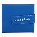 Pioneer 8-Inch-By-8-Inch Embroidered Magnetic Strap Memory Book, Blue