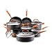 Rachael Ray Hard Anodized Nonstick 14-Piece Cookware Set, Orange
