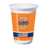 Illinois Fighting Illini 16 Oz Reusable Plastic Cup