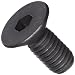 Black Oxide 12.9 Alloy Steel Flat Head Socket Cap Screw, Hex Socket Drive, M6-1.00, 14 mm Length (Pack of 100)
