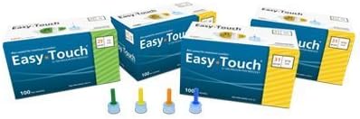 [2 BOXES] EASY TOUCH? 32G TIP x 5 MM (3/16") DISPOSABLE PEN NEEDLES (100 COUNT X 2 BOXES) *COMPARE TO B-D? NANO &amp; NOVOFINE? 32 TIP AND SAVE!!* by MHC MEDICAL PRODUCTS