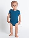 American Apparel Organic Infant Baby Rib Short Sleeve One-Piece