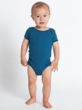 American Apparel Organic Infant Baby Rib Short Sleeve One-Piece