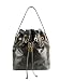 POPCORN Italian Handbag Bucket Drawstring Shoulder Bag in Black or Taupe Leather
