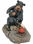 Willie Black Bear & Cub Camping Figurine 5" (Great Gift Idea)