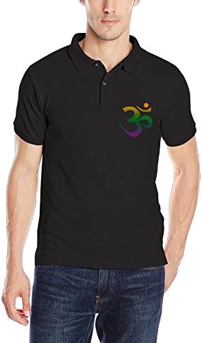 Man Performance Golf Polo Shirts Aum Om Ohm India Symbol Commemorative Edition Logo Print Poloshirt