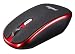 Perixx PERIMICE-710R, Wireless Mouse for Laptop - Red - 2.4G - Up to 30 Ft Operating Range - 1000/1600 DPI Optical Resolution - Nano Receiver - On/Off Switch - Elegant Rubber Painting - Energizer Batteries Included
