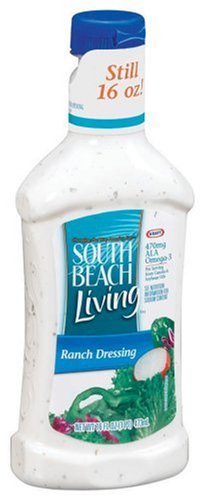 South Beach Living, Ranch Dressing, 16-Ounce Bottles (Pack of 6) by South Beach Diet