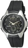 Casio Men's Core AQ160W-1BV Black Resin Analog Quartz Watch with Black Dial