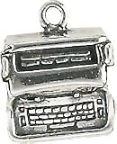 Solid Sterling Silver Typewriter Charm