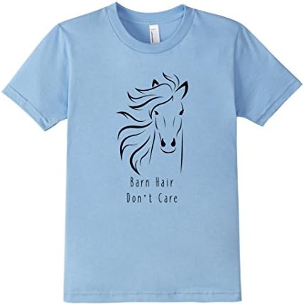 Kids Barn Hair Don't Care T-Shirt 8 Baby Blue