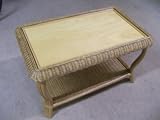 cane singapore coffee table antique with wood top