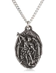 Bob Siemon Sterling Silver "Saint Michael" Medal, 20"