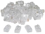 RJ45 CAT 5 (8P8C) Crimp Connector solid, (100 Pcs Per Bag)