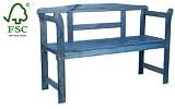Banc de jardin en bois pour 2 personnes - Résiste aux intempéries