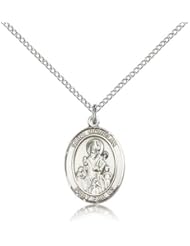 Sterling Silver St. Nicholas Pendant - 18" Chain