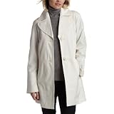 Fleet Street Women's Single Breasted Topper Rainwear,Ivory,XLG