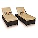 TKC Venice Wicker Patio Lounges in Sesame (Set of 2)