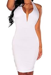 Halter Sleeveless Spring Summer Winter Polyester/Spandex Bodycon Dress/Club Dress 