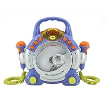 Soundmaster KCD-45 Blue Karaoke Machine CD Player with Mics